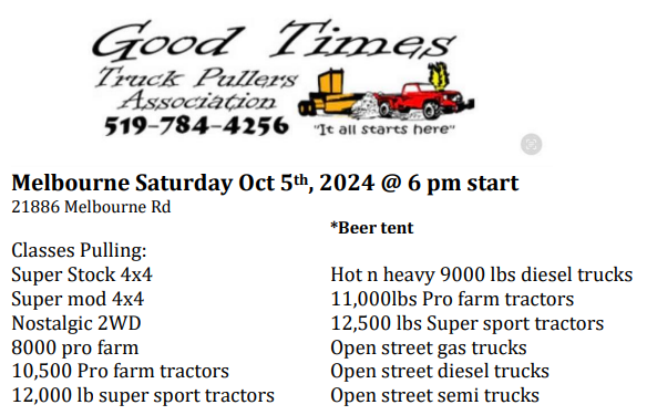 Tractor Pull Oct 5th 2024